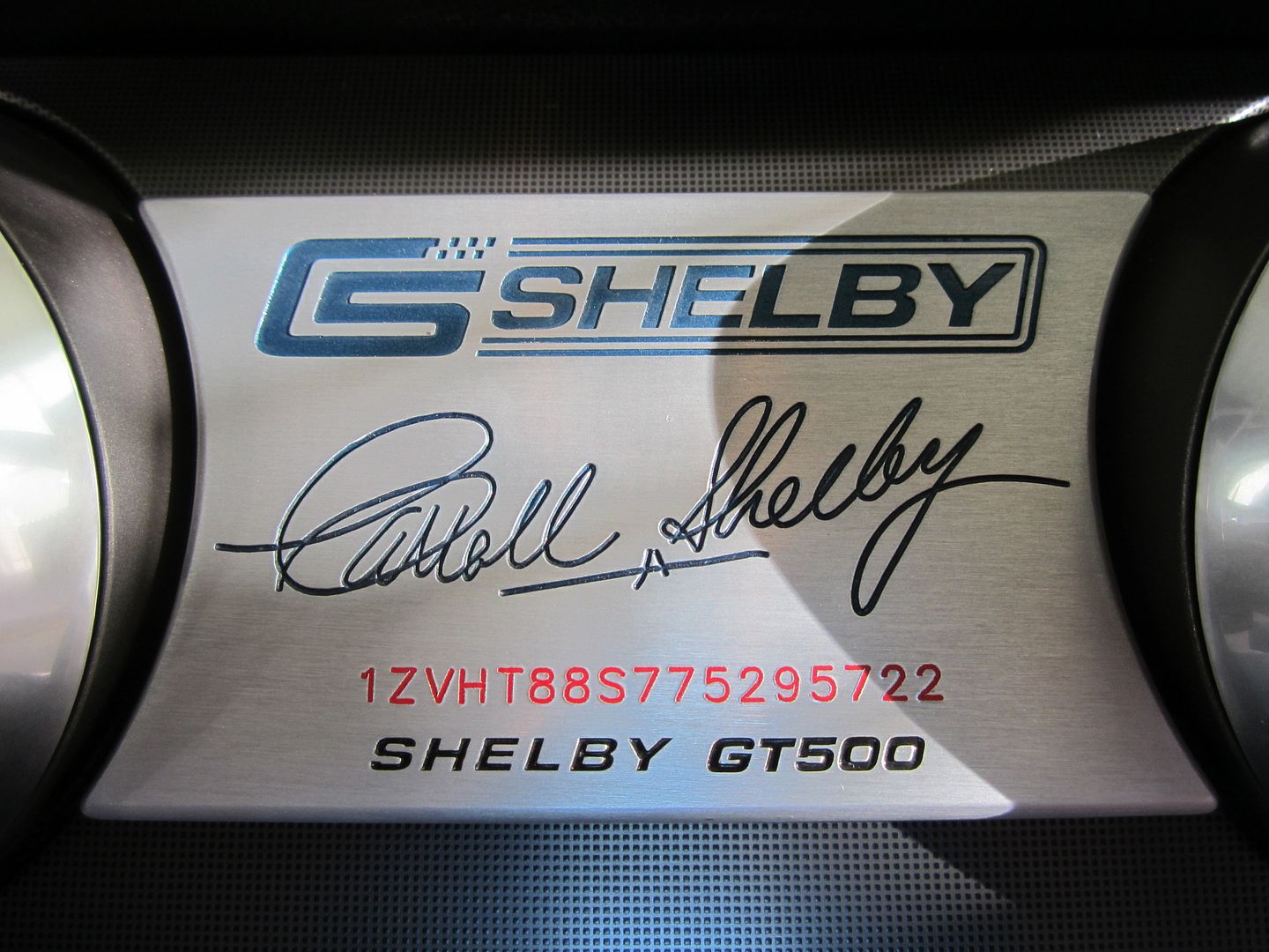Engraved dash plaque Ford Shelby GT500 Forum